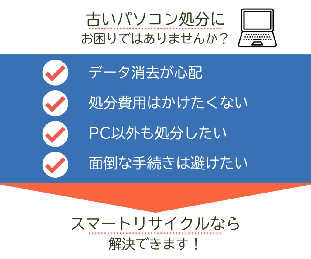 古いパソコン処分にお困りではありませんか？