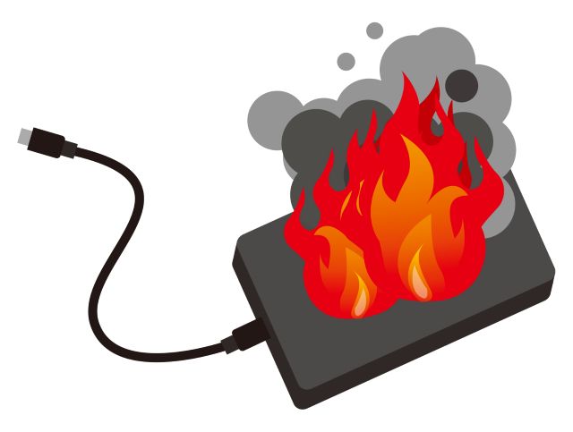 モバイルバッテリーの発火